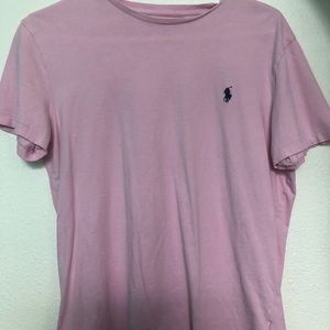 light pink pollo short sleeve shirt